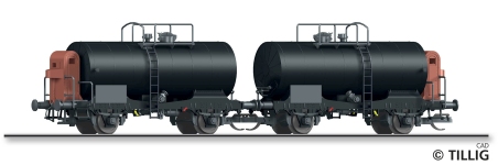 Tillig 01120 - TT - 2-tlg. Set Kesselwagen, DR, Ep. III